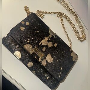 Henri Bendel Black and Gold Crossbody